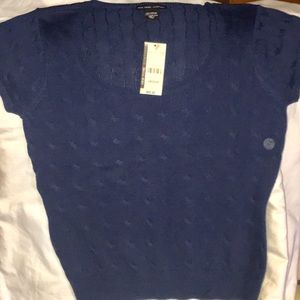 New York & Company SS Navy Blue Top NWTS Size M